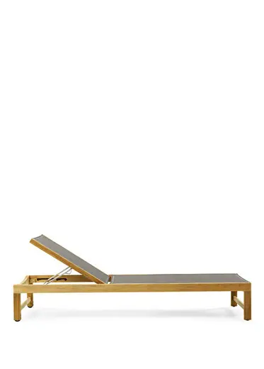 Sand Teak Ağacı Dove Grey Şezlong