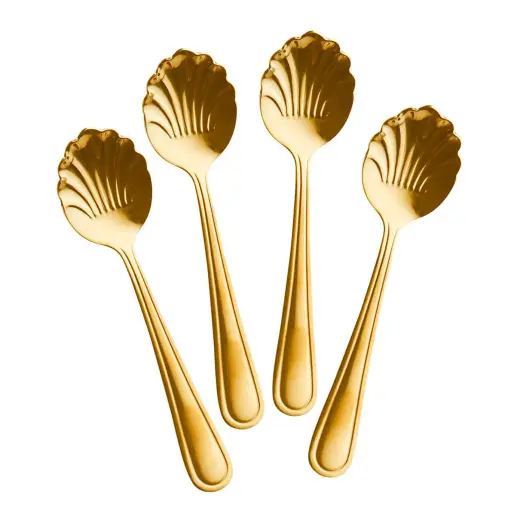 Rice Paslanmaz Çelik - Gold Tatlı Kaşığı
