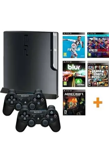 Ps3 500 Gb Slim Kasa Makina 2 Kol 40 Kaliteli Oyunlar (YENİLENMİŞ PS3)