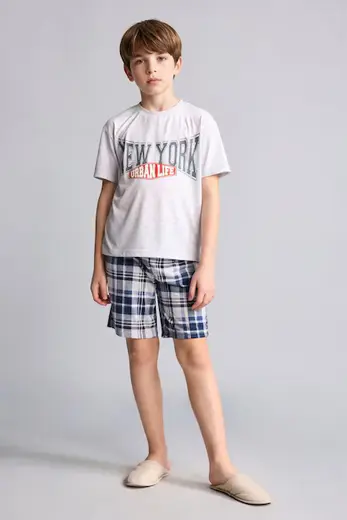 Regular Fit Desenli 2'Li Takım Erkek Çocuk