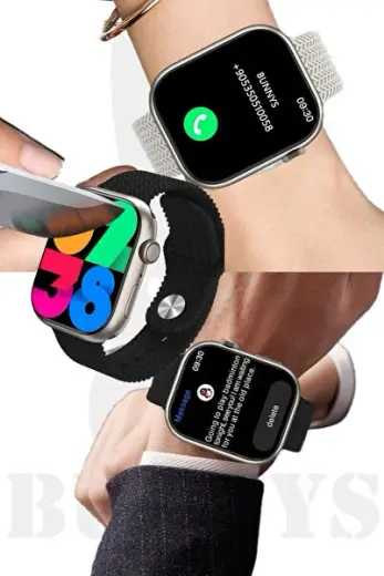 Samsung Galaxy S20 Ultra Uyumlu Akıllı Saat Konuşma Özellikli Watch 9 PRO 45MM AMOLED EKRAN