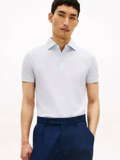 Erkek Wide Spread Collat Polo T-shirt