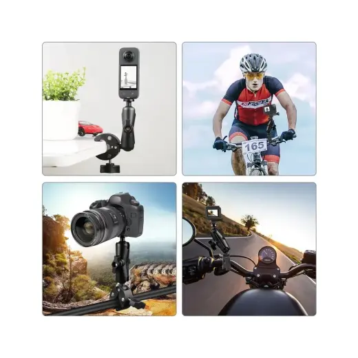 Tüm Aksiyon Kameralarına Uyumlu Motosiklet Montaj Paketi