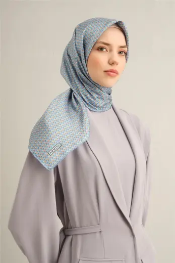 Armine Çiçek Desenli Saf İpek Sura Eşarp 9307D 07