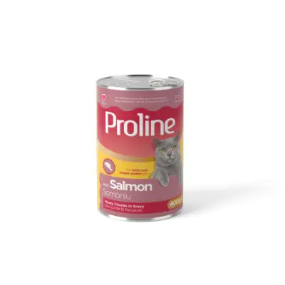 Proline Sos İçinde Parça Somon Etli Yetişkin Kedi Konservesi 400gr