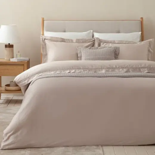 Glad %100 Pamuk Extra King Size Nevresim Seti 260X220 Cm Taş/Bej
