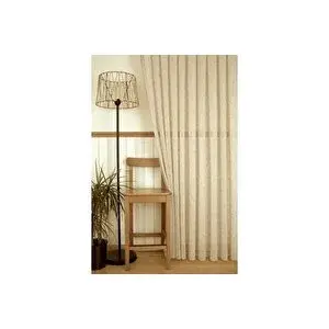 Vivense Nopeli̇ Keten Orta Sik Pi̇le Tül Perde, Bej Rengi̇, 350x260