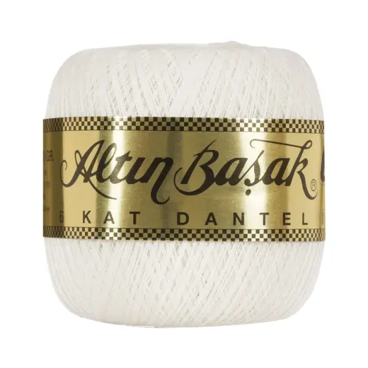 Altınbaşak 100Gr 6 Kat Gold Dantel İpi 50 No - Krem