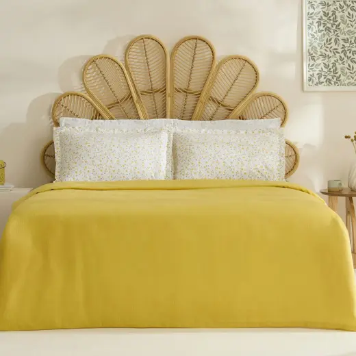 Karaca Home Lina Bambu Çift Kişilik Pike Takımı Sarı