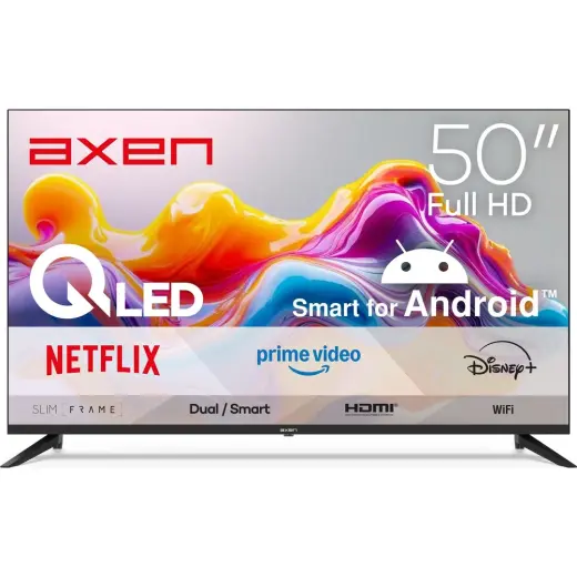 Axen AX50QFPRL-A14S 50” Frameless Full HD Android Smart QLED TV [Enerji Sınıfı G]