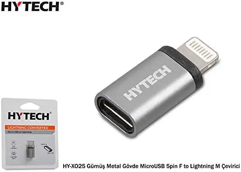 Hytech HY-XO35 Metal Gövde 2 in 1 Şarj ve Kulaklık Çevirici, Gümüş