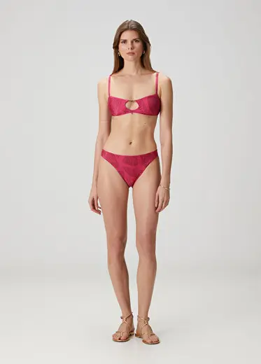 Fuşya Desenli Bikini Altı