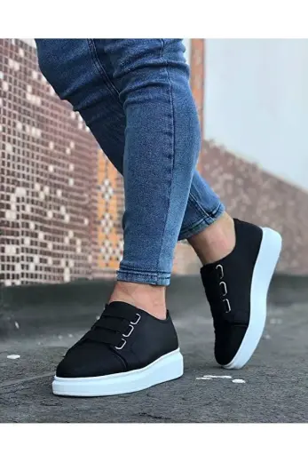 Siyah (Siyah Taban) Lastikli Erkek Spor Ayakkabı