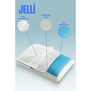 Pillow Market Visco Yastık Ortopedik Soğutucu Jelli Yastık – Visko Ortopedik Soğuk Yastık Boyun Desteği