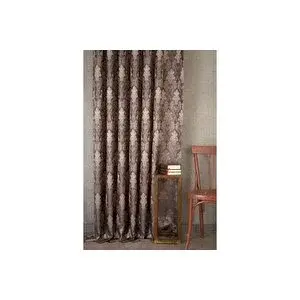 Vivense Klasi̇k Damask Sik Pi̇le Fon Perde, Antrasi̇t Mürdüm, 60x260