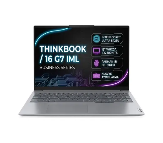 Lenovo ThinkBook 16 G7 IML 21MS005KTR003 Ultra 5-125U 32 GB 1 TB SSD 16" Dos Dizüstü Bilgisayar
