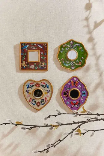 Mini Çiçek Ayna 11x11x1 Cm