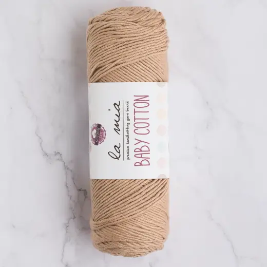 La Mia Baby Cotton Bej El Örgü İpi - L049