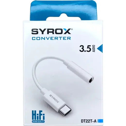 Syrox DT22T-A Type-C To 3.5 mm Jack Kulaklık Çevirici Aux Dönüştürücü Adaptör