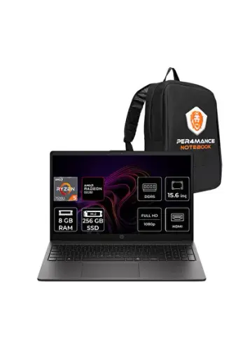 255R G10 Ryzen 5 7535U 8 GB RAM 256 GB SSD 15.6" FHD FreeDOS D0PK1ATPN301 Notebook + Per4 Çanta