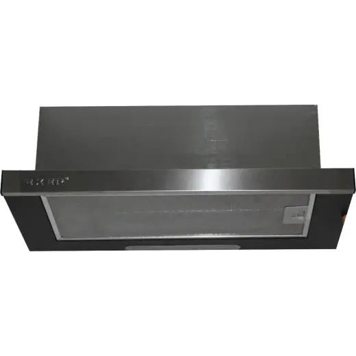 Exep F6 PLUS Siyah Inox Panel Sürgülü Aspiratör 300 m3/saat Yüksek Emiş Gücü ve Kolay Temizlenebilir Filtre