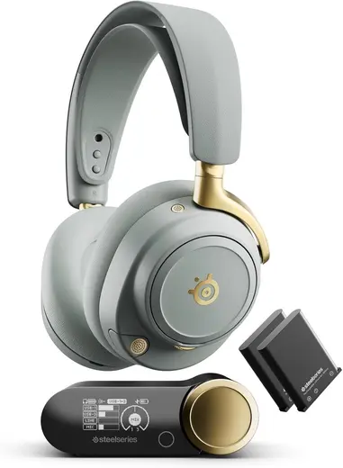 SteelSeries Arctis Nova Elite Hi-Res Wireless Gaming Kulaklık - Sage Gold