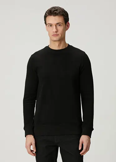 Stockholm Lacivert Bisiklet Yaka Regular Fit Erkek Sweatshirt