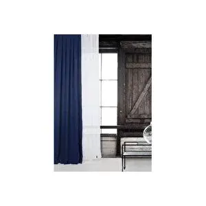 Vivense Massarelli̇ Fon Perde Laci̇vert Pi̇lesi̇z 260 Cm 60