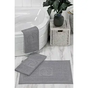 Mira Home 3 Lü Banyo Ayak Havlusu %100 Pamuklu 50x70 Cm Nice Açık Gri Açık Gri