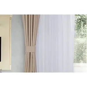 Vivense Fon Perde Bej Rengi̇ 1-2,5 Orta Sik Pi̇le 260 Cm 60