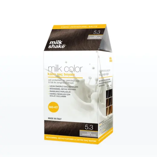 milk_shake Milk Color Eko Kalıcı Saç Boyası Seti 5.3 Açık Kestane Dore