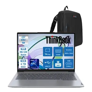 Lenovo Thinkbook 14 G7 LML 21MR0050TRF40 Ultra 7 155H 14 inç 96 GB RAM 4 TB SSD Wuxga IPS FreeDOS Notebook - Zetta Çanta