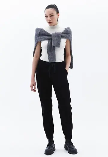 Orta Bel Kadife Jogger Pantolon