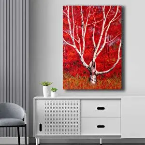 Özgül Red Sonbahar Kanvas Tablo 70X100