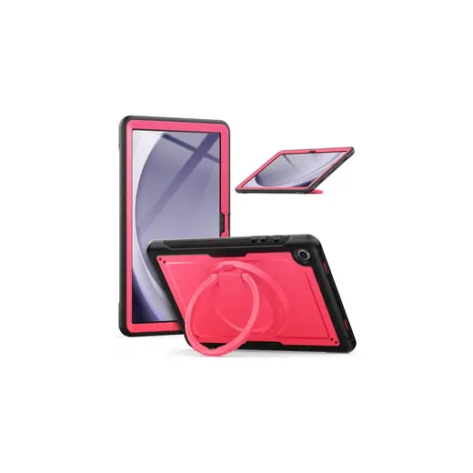 MobaxAksesuar Samsung Galaxy Tab A9 Plus 11inç X210 X215 X216 Kılıf Handle Ring Yüzüklü Amour Tank Case Fuji