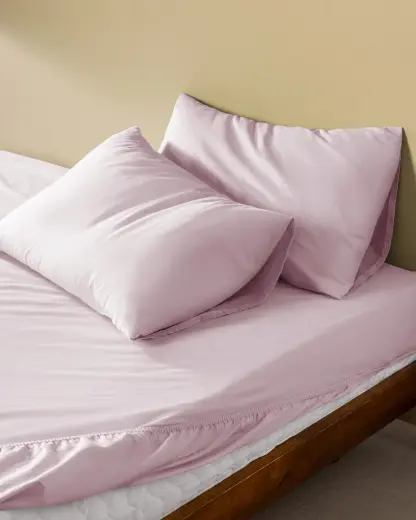 Manon King Size %100 Pamuk Ranforce Lastikli Çarşaf Takımı - Mürdüm