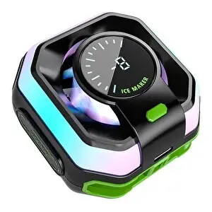 Hadron JS86 Manyetik RGB Isı Göstergeli Siyah Telefon Soğutucu Fan