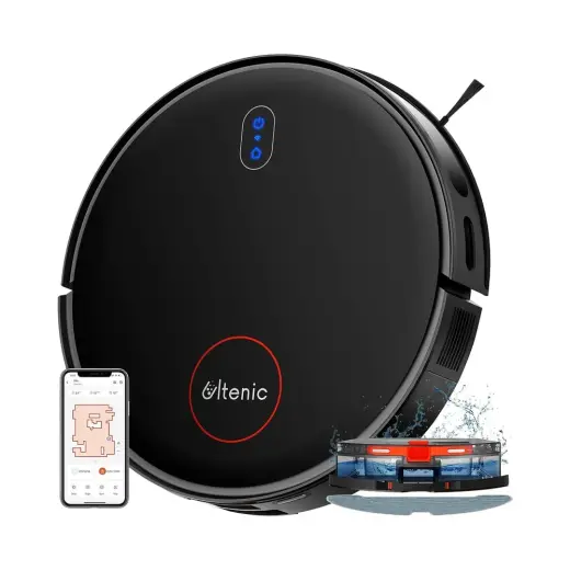 Ultenic D6S Robot Vacuum Cleaner, Vibration Mopping, 3000PA Strong Suction, Super Slim, App Control,