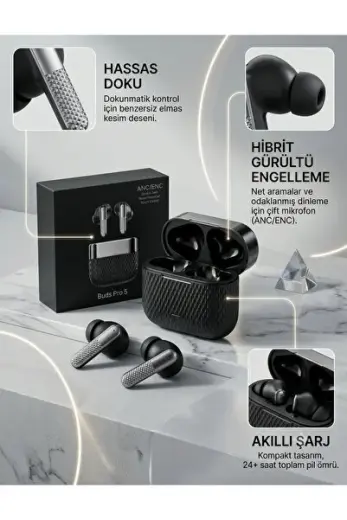 2027 Yeni Nesil Bluetooth Kulaklık Pro 5 Enc Spor Kulaklıklar Kablosuz Stereo Kulaklıklar TWS Kulaklık