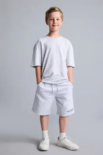 Oversize Baskılı Şort Erkek Çocuk
