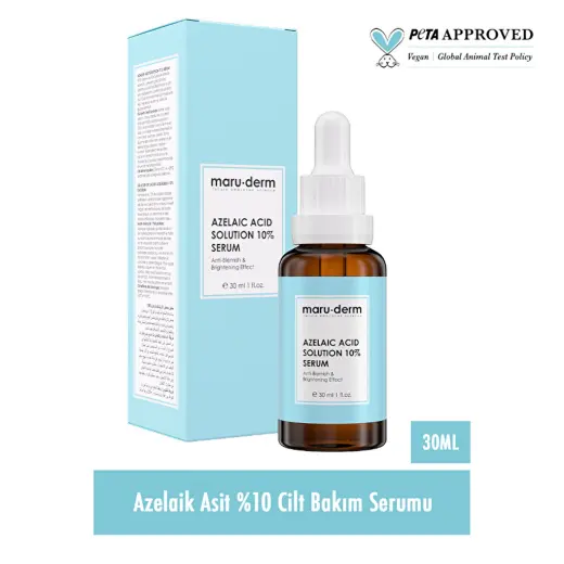Maruderm Azelaik Asit %10 Aydınlatıcı Leke Karşıtı Cilt Bakım Serumu 30 ml