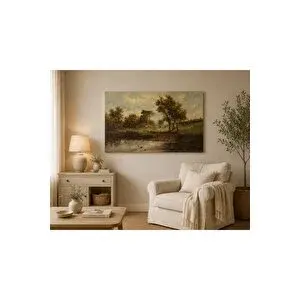Mgi Design Vintage Kırsal Manzara Kanvas Tablo Rustik Doğa Temalı Salon Duvar Dekoru Tablo | Modern Duvar Dekoru | Salon, Yatak Odası Ve Ofis İçin | Sanatsal Ev Dekorasyonu 70x100 cm