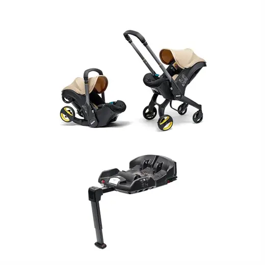 Doona i Bebek Arabasına Dönüşen i-Size Ana Kucağı Oto Koltuğu + Isofix Baza- Sahara Sand