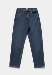 Mom Fit Kadın Mid İndigo Denim Jean Pantolon 8