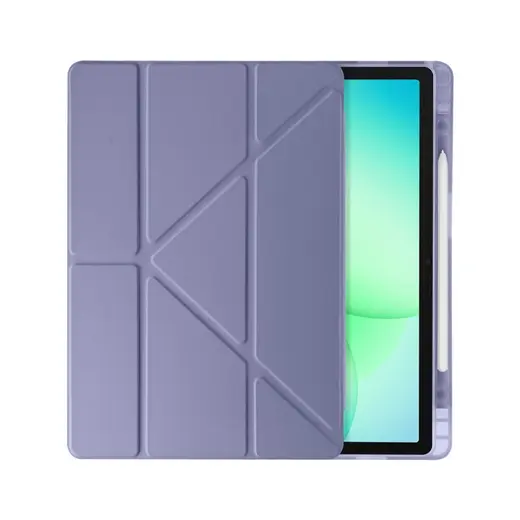 TekNetStore Samsung Galaxy Tab A11 Plus Kılıf Uyumlu Standlı Kalem Bölmeli Akıllı Trifolding Kapak SM-X230