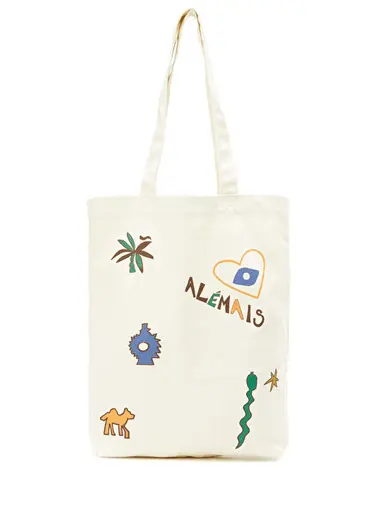 Maroc Library Tote Beyaz Kadın Plaj Çantası