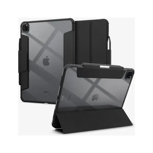 Spigen iPad Pro 13" (2025 / 2024) ile Uyumlu Kılıf Ultra Hybrid Pro Manyetik Stand özellikli Sararmaya Dayanıklı Siyah Şeffaf Kapak - ACS07006 (Spigen TR Garantili)