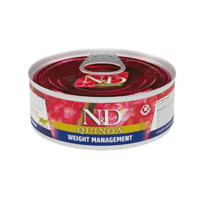 N&D Quinoa Weight Management Kuzulu Tahılsız Yetişkin Kedi Konservesi 80gr