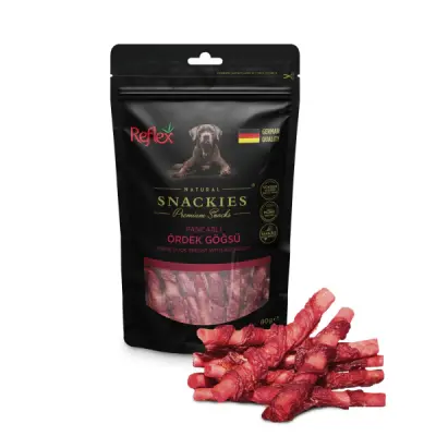 Reflex Snackies Natural Pancarlı Ördek Göğsü Tahılsız Köpek Ödül Maması 80gr