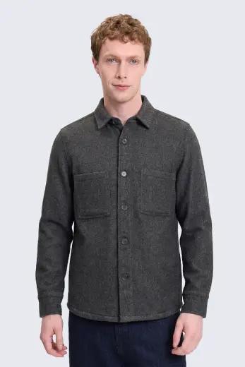 Haki Regular Fit Pamuklu Overshirt Gömlek Ceket